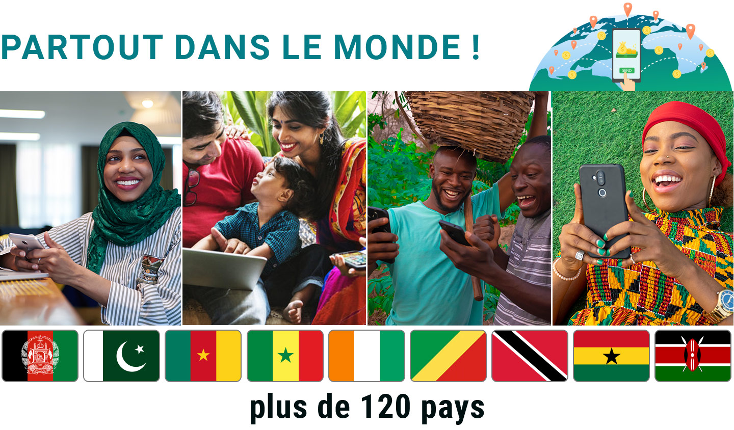 Un moyen simple d'envoyer des <span>TOP-UPS</span> à n'importe quel téléphone <span>dans le monde</span>